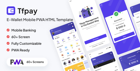 Tfpay | Template HTML PWA Mobile Dompet Elektronik