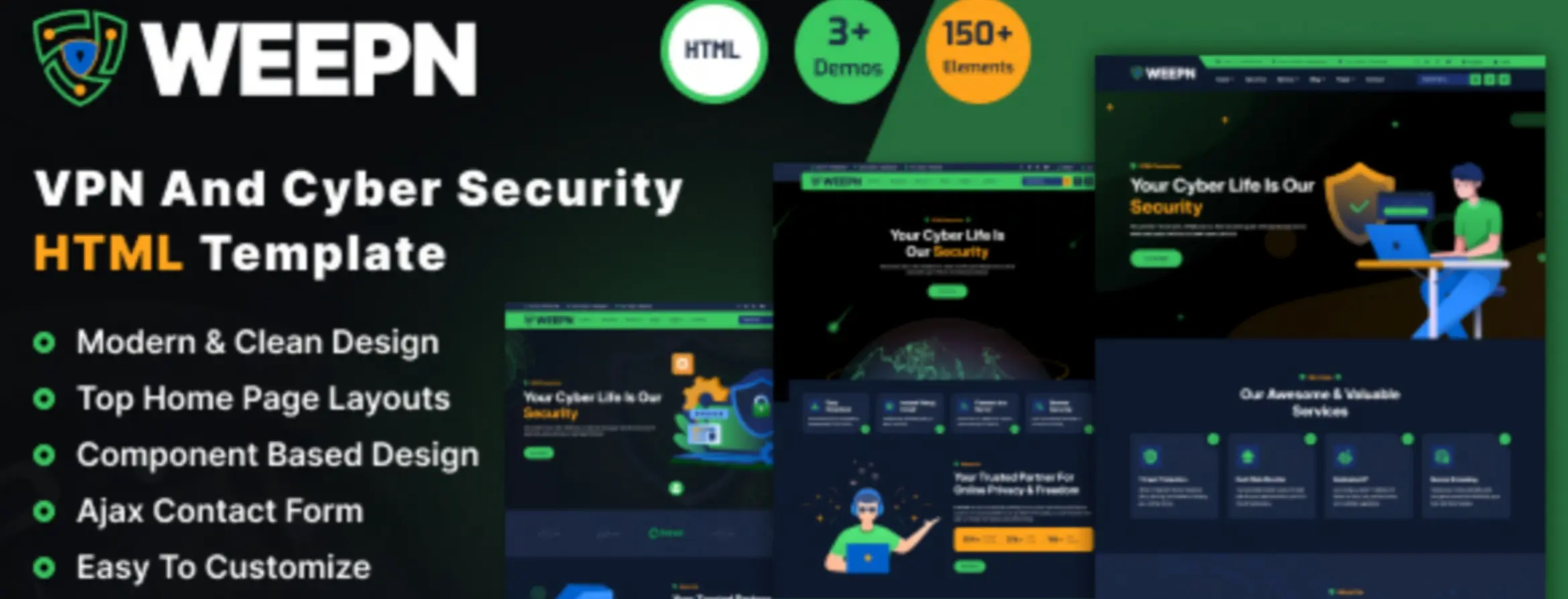 Weepn - VPN, Hosting & Cloud Services HTML Template